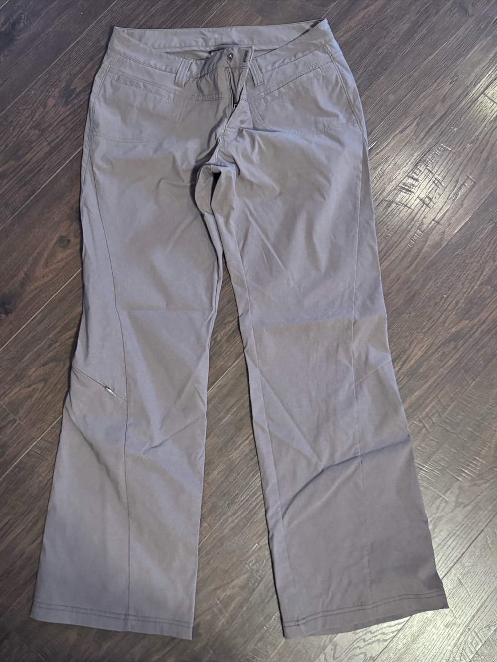 Athleta Gray Straight-Leg Chino-Style Performance Pants